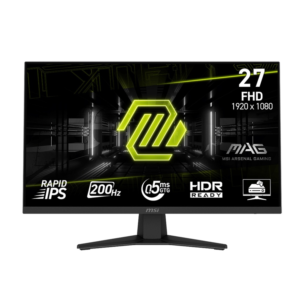 [NS031340] MSI MAG 274F 27" FHD Rapid IPS 200Hz 0.5ms GTG HDR Ready Adaptive-Sync Technology Gaming Monitor