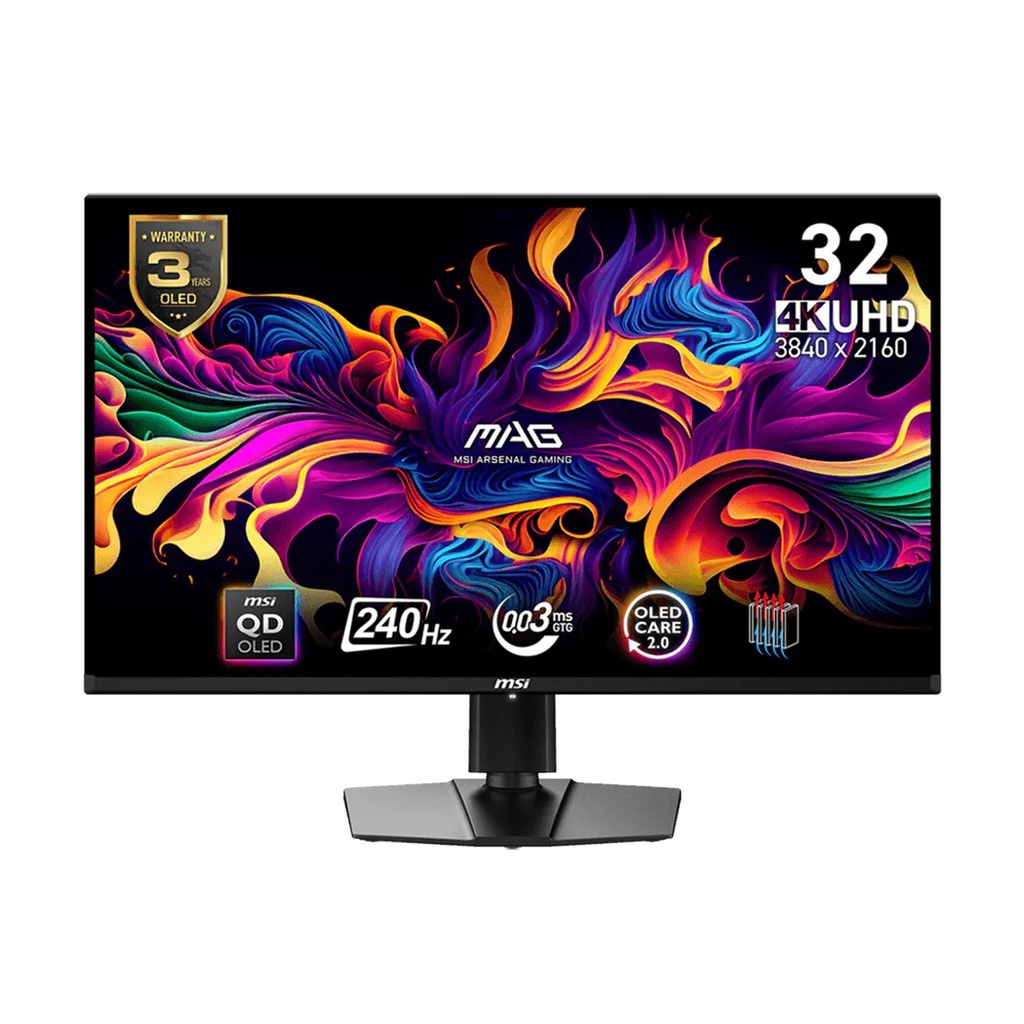 [NS032338] MSI MAG 321UP QD-OLED, 32" 4K UHD, 165Hz, 0.03ms, HDMI 2.1 Gaming Monitor