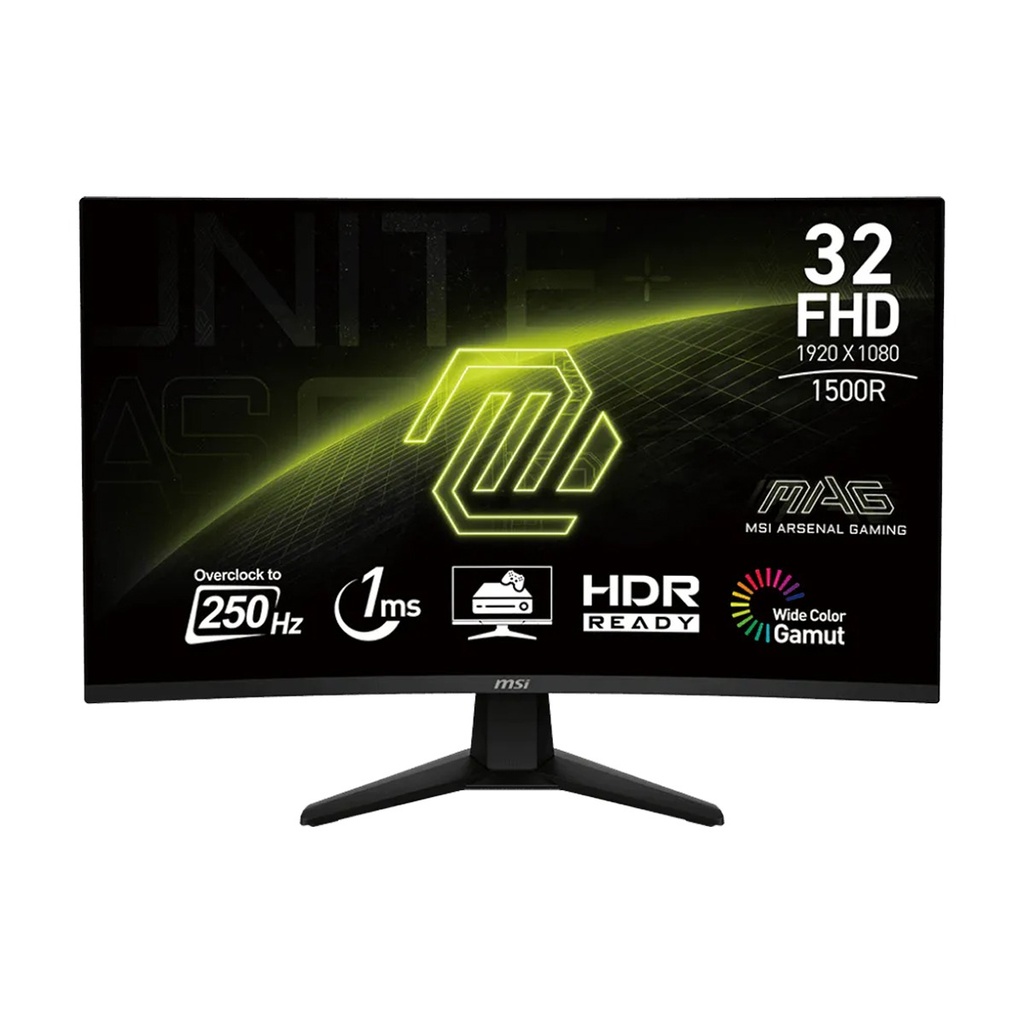 [NS032506] MSI MAG 32C6X FHD VA 250Hz 1ms Curve 1500R Console Mode HDR Ready With Adaptive-Sync Curved Gaming Monitor