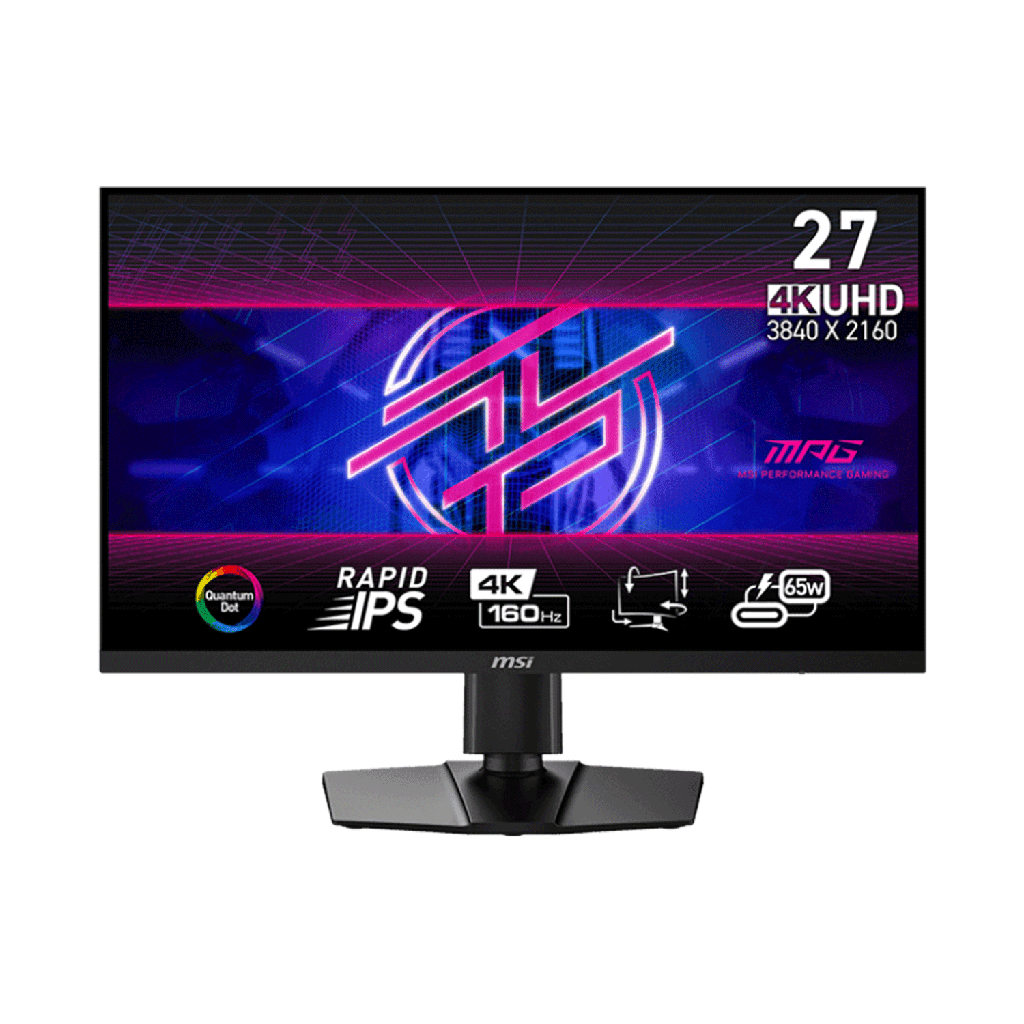 [NS027059] MSI MPG 274URF-QD 27-inch IPS Panel 4K-UHD (3840X2160) 160Hz 0.5ms Type-C PD 65W With Ajustable Stand Vesa HDR 400 Gaming Monitor