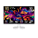 MSI MPG 321URXW QD-OLED 32" 4K UHD Gaming Monitor, 240Hz Refresh Rate, 0.03ms Response Time, OLED Panel, Adaptive-Sync, Custom HeatSink, HDMI 2.1/USB-C & Standard Ports, White | 9S6-3DD29A-050