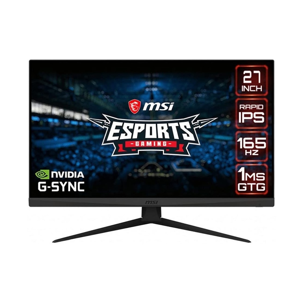 [NS007582] MSI OPTIX G273QF 27" WQHD Rapid IPS Gaming Monitor, 165hz, 1ms, NVIDIA G-Sync - Black