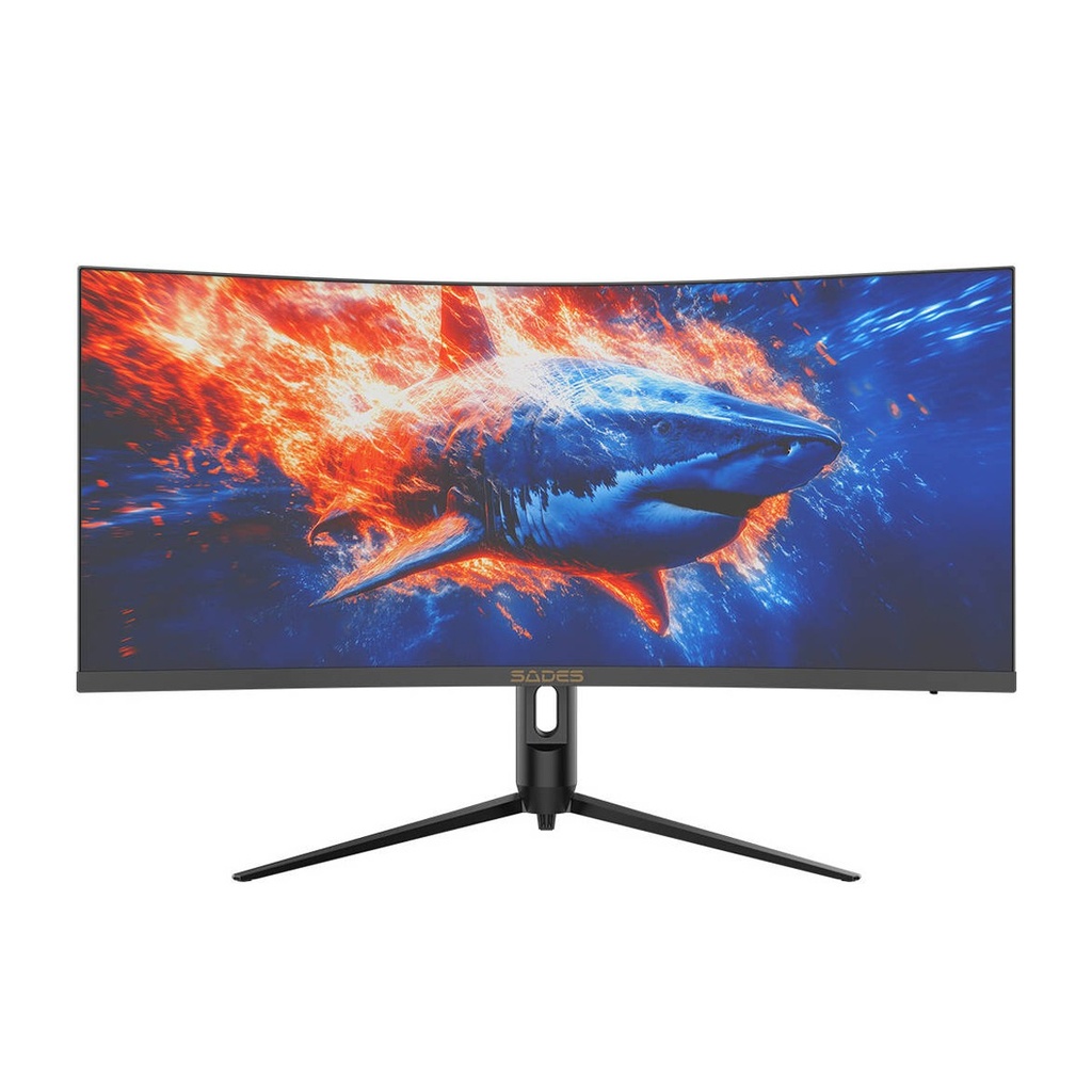 Sades GL-Shark 34" VA Panel QHD 180Hz 0.5ms HDMI 2.1, Curved Gaming Monitor - Black