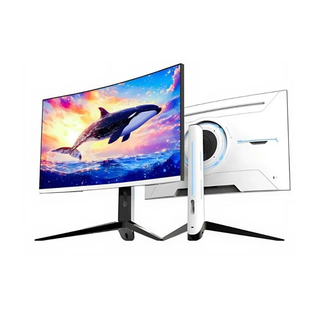 [NS029861] Sades KL-Whale SA-C01Q27W, 27" QHD (2K) 2560x1440, 180Hz, 1ms, HDMI 2.1, VA, Curved Gaming Monitor - White