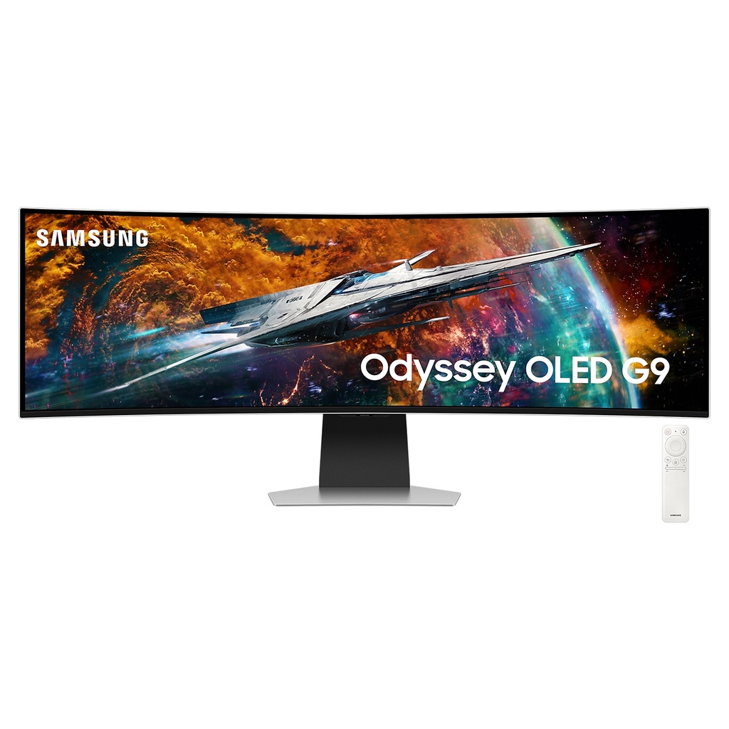 [NS012542] Samsung 49″ Odyssey OLED G9 (G95SC) 240Hz 0.03ms DQHD HDMI 2.1 HDR 400 Curved Smart Gaming Monitor