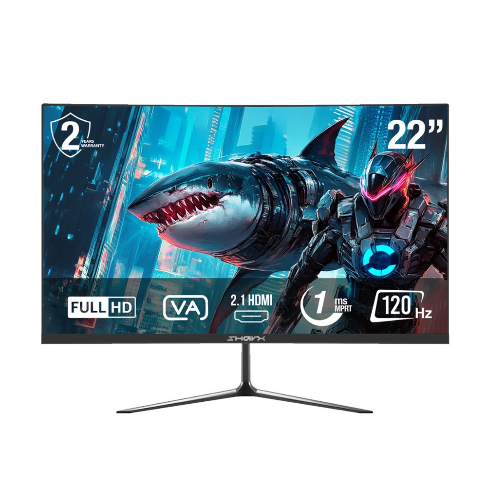 [NS027919] SharX Jaws 22F120V 22" VA Panel FHD 120Hz 1ms HDMI 2.1 With AMD FreeSync & Nvidia G-Sync Compatibility Gaming Monitor