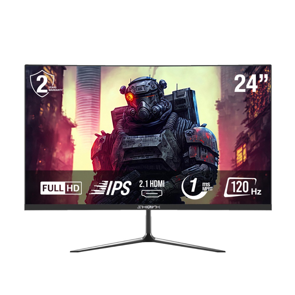 SharX Jaws 24F120I 24" IPS Panel FHD 120Hz 1ms HDMI 2.1 With AMD FreeSync & Nvidia G-Sync Compatibility Gaming Monitor