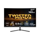 Twisted Minds 27'‘ FHD VA, 180Hz, 0.5ms, HDMI2.0, HDR Curved Gaming Monitor - Black