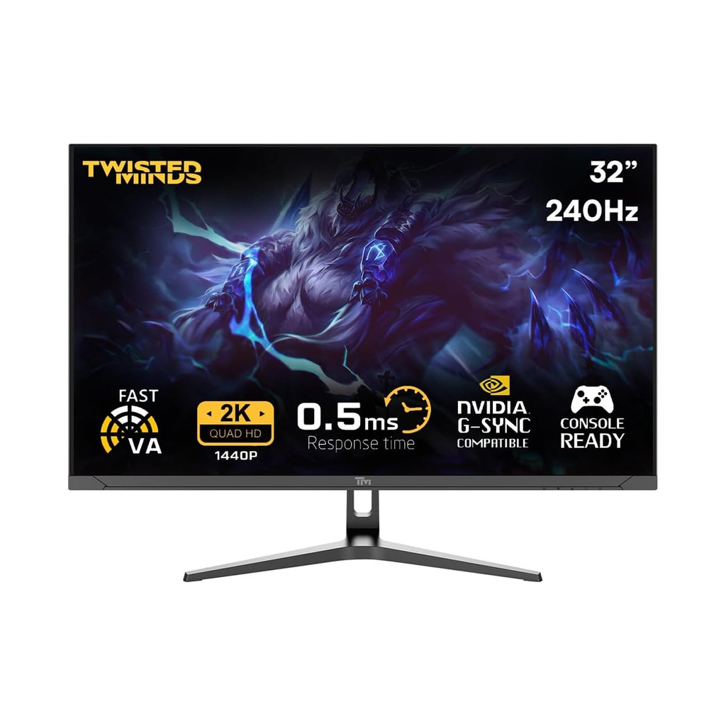 Twisted Minds 32'' Fast VA Panel 240Hz 0.5ms 2K HDMI 2.1 HDR Gaming Monitor (PS5 Compatible)