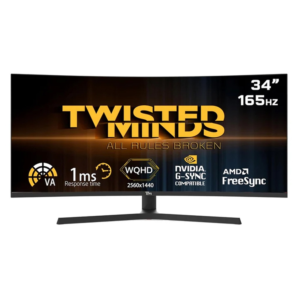 [NS011273] Twisted Minds 34'' VA Panel 165Hz 1ms WQHD 2K Gaming Monitor