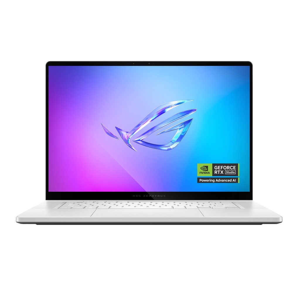[NS031764] Asus Rog Zephyrus G16 GU605CR Gaming Laptop, Intel Core U9 285H Processor, 64GB RAM, 1TB SSD NVMe, RTX 5070 Ti 12GB GPU, 16.0" OLED 240Hz Display, RGB Backlit Chiclet Keyboard, Slash Lighting AURA SYNC, Win 11 Home, Platinum White | 90NR0LZ6-M00BD0