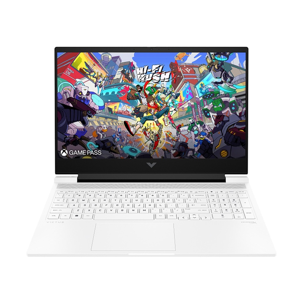 [NS028987] HP Victus (16-R1041NE) Gaming Laptop, Intel Core i7-14700HX Processor, 16GB DDR5 Ram, 512GB SSD Gen4, RTX 4050 6GB GPU, 16" FHD IPS 144Hz Display, 1-Zone RGB Backlit Keyboard, (Windows 11 Pro (License) - White
