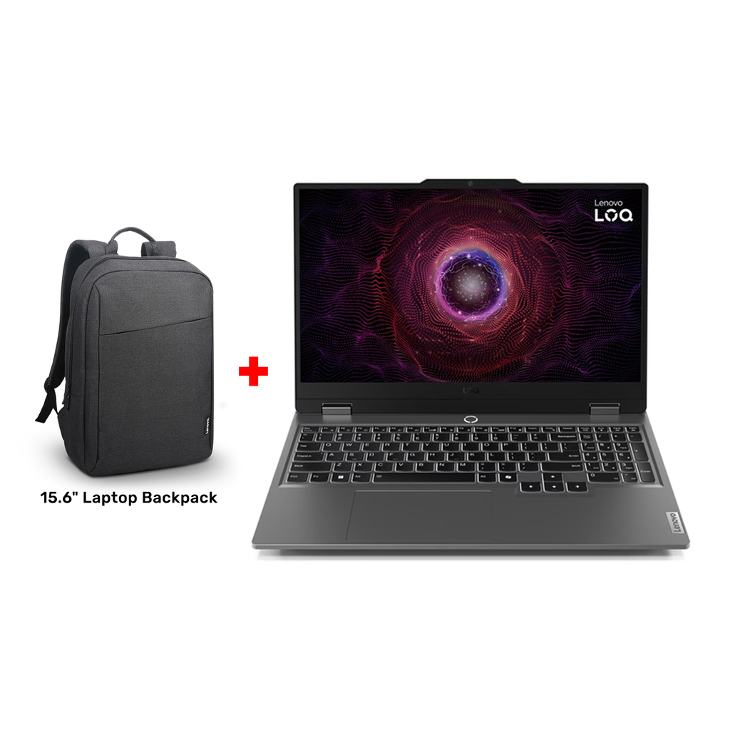 Lenovo Loq 15IRX9 Intel Core i7-13650HX 24GB RAM 512GB SSD NVIDIA GeForce RTX 4060 8GB 15.6" FHD Windows 11 Pro License (Luna_Grey) + Lenovo 15.6" Laptop Backpack
