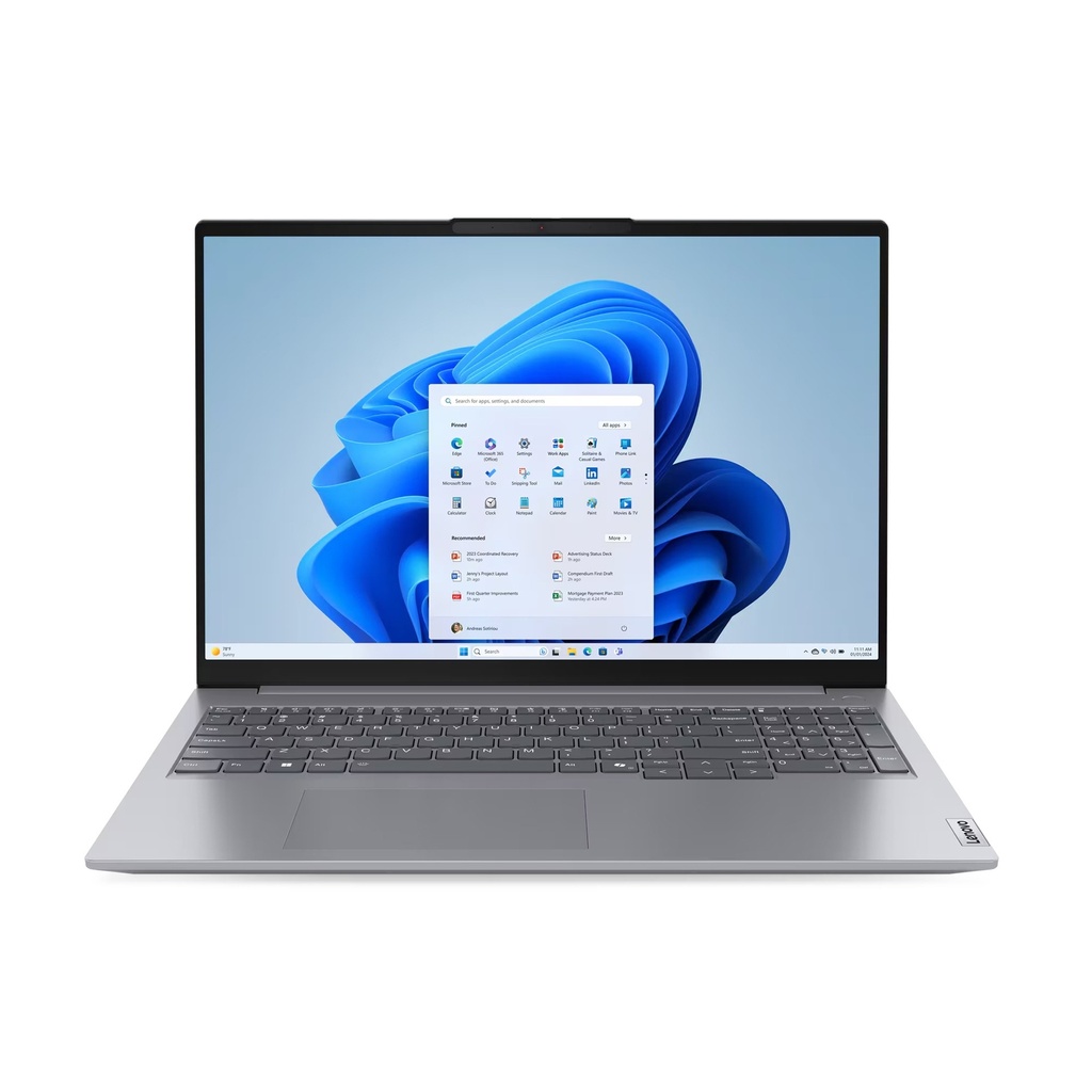 [NS029334] Lenovo ThinkBook 16 G7 IML Laptop, Intel Core Ultra 7-155H Processor, 16GB Ram, 512GB SSD, Intel® Arc™ Graphics, 16" (2560x1600) IPS 60Hz Display, Windows 11 Pro License - Arctic Grey