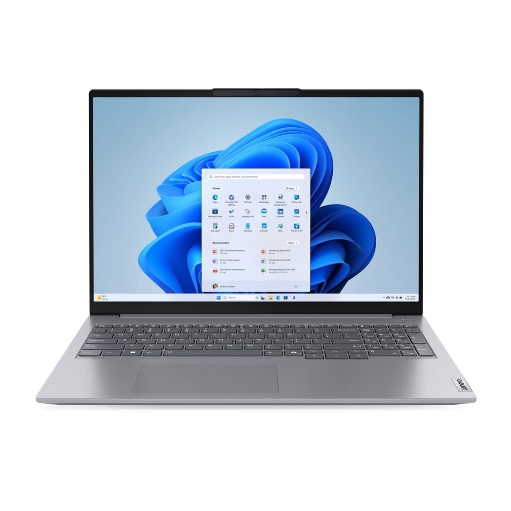 [NS027970] Lenovo ThinKBook 16 G7 Intel Core Ultra 7-155H 8GB RAM 512GB SSD Intergrated Graphics 16" WUXGA Windows 11 Pro (License) - Arctic Grey