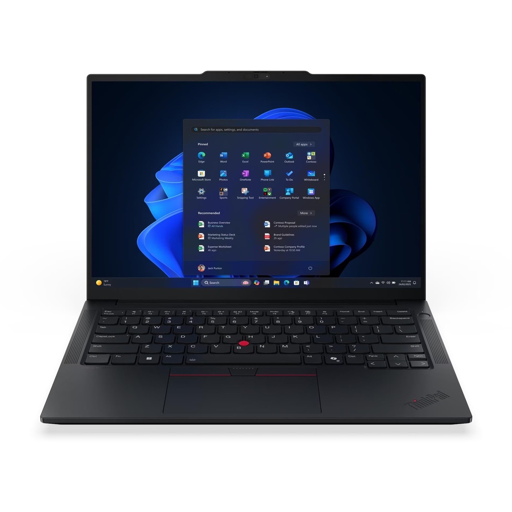 [NS030981] Lenovo ThinkPad E14 Gen 7 Laptop, Intel Core Ultra 7 255H Processor, 16GB DDR5 RAM, 512GB NVMe SSD, Integrated Intel Arc Graphics, 14" WUXGA IPS 60Hz Display, Backlit Keyboard, Windows 11 Pro License - Black