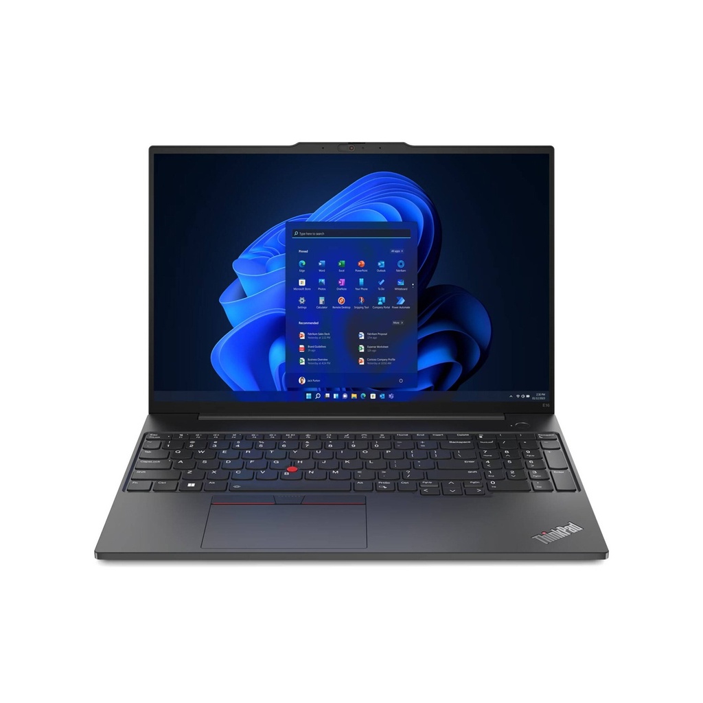 [NS016411] Lenovo ThinkPad E16 Gen 1 Laptop, 13th Gen. Intel Core i7-1355U Processor, 16GB RAM DDR4, 512GB NVMe SSD, Intel Iris Xe Graphics (Backlit KeyBoard Arabic) Wi-Fi 6+BT5.1, Windows 11 Pro (License) - Graphite Black