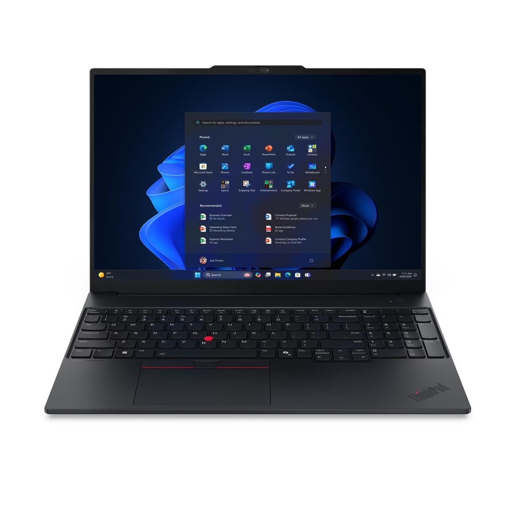 [NS031738] Lenovo ThinkPad E16 Gen 3 Laptop, Intel Core Ultra 5 225U Processor, 16GB DDR5 RAM, 512GB SSD Gen4 NVMe, Integrated Intel Graphics, 16" WUXGA IPS 60Hz Display, Backlit Keyboard, Windows 11 Pro License, Black | 21SR005FGR