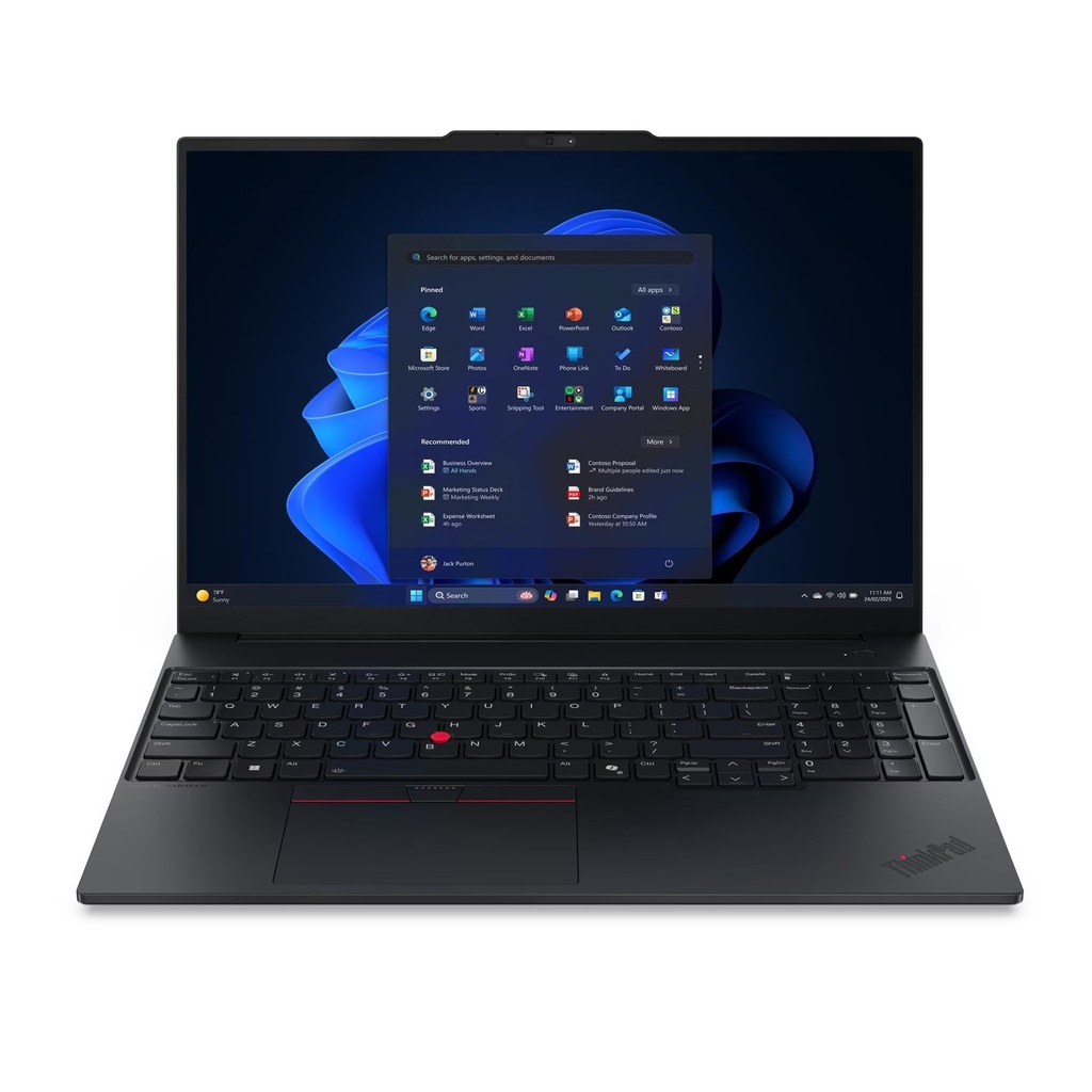 [NS032283] Lenovo ThinkPad E16 Gen 3 Laptop, Intel Core Ultra 7 255H Processor, 16GB RAM DDR5, 1TB SSD NVMe, Integrated Intel® Arc Graphics, 16"WUXGA IPS 60Hz Display, Backlit Keyboard, Windows 11 Pro (License), Black | 21SR005WGR