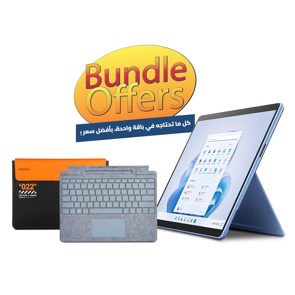 Microsoft Surface Pro 9 Intel Core i5-1235U 12th Gen 8GB RAM 256GB SSD Intel Iris Xe Graphics 13" Windows 11 Home - Sapphire + Surface Pro Signature Keyboard + Skinarma ShinGoki Sleeve