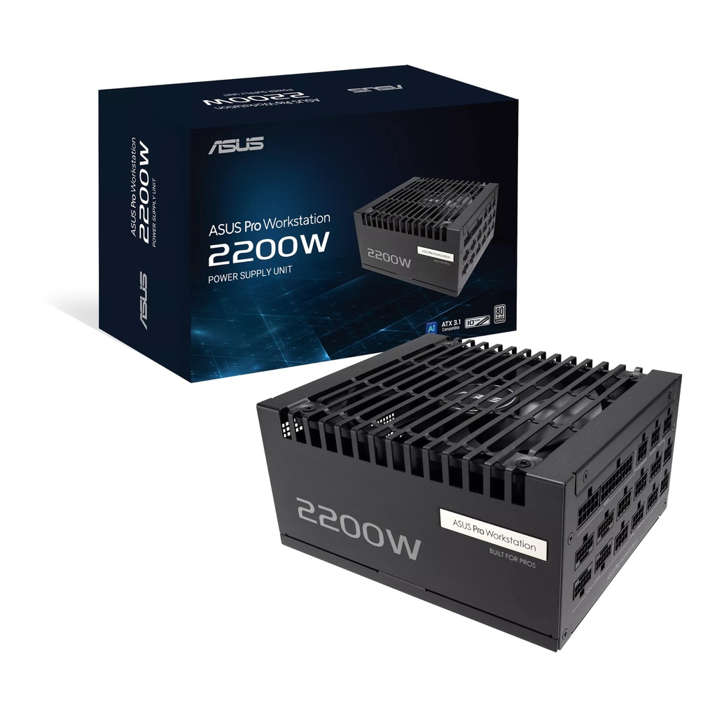 ASUS Pro WS Power Supply, 2200W 80 PLUS Platinum Efficiency, ATX 3.1 Compatible