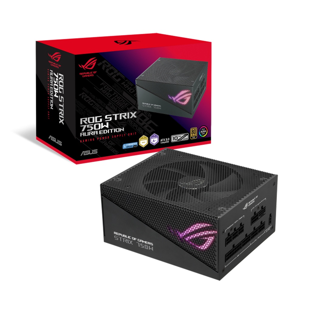 [NS028068] Asus Rog Strix 80PLUS GOLD 750W Aura Edition ATX 3.0 Compatible Power Supply