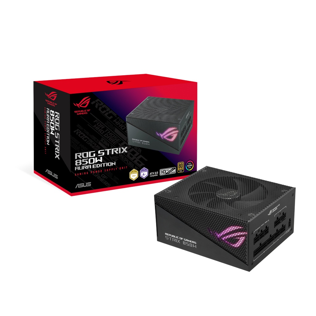 [NS010227] Asus Rog Strix 80PLUS GOLD Fully Modular 850W Aura Edition Gaming Power Supply