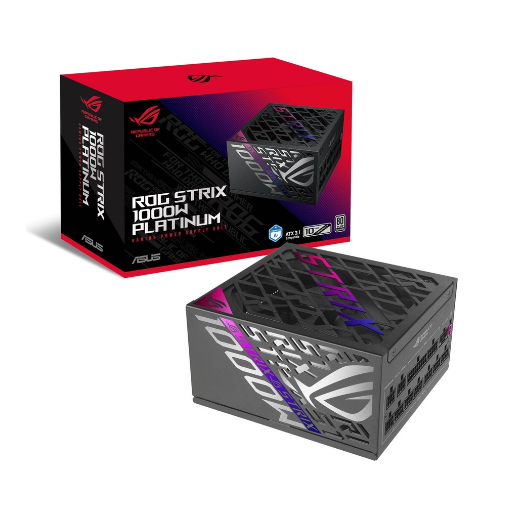 [NS028258] Asus Rog Strix 80PLUS PLATINUM ATX 3.1 Compatible 1000W Gaming Power Supply