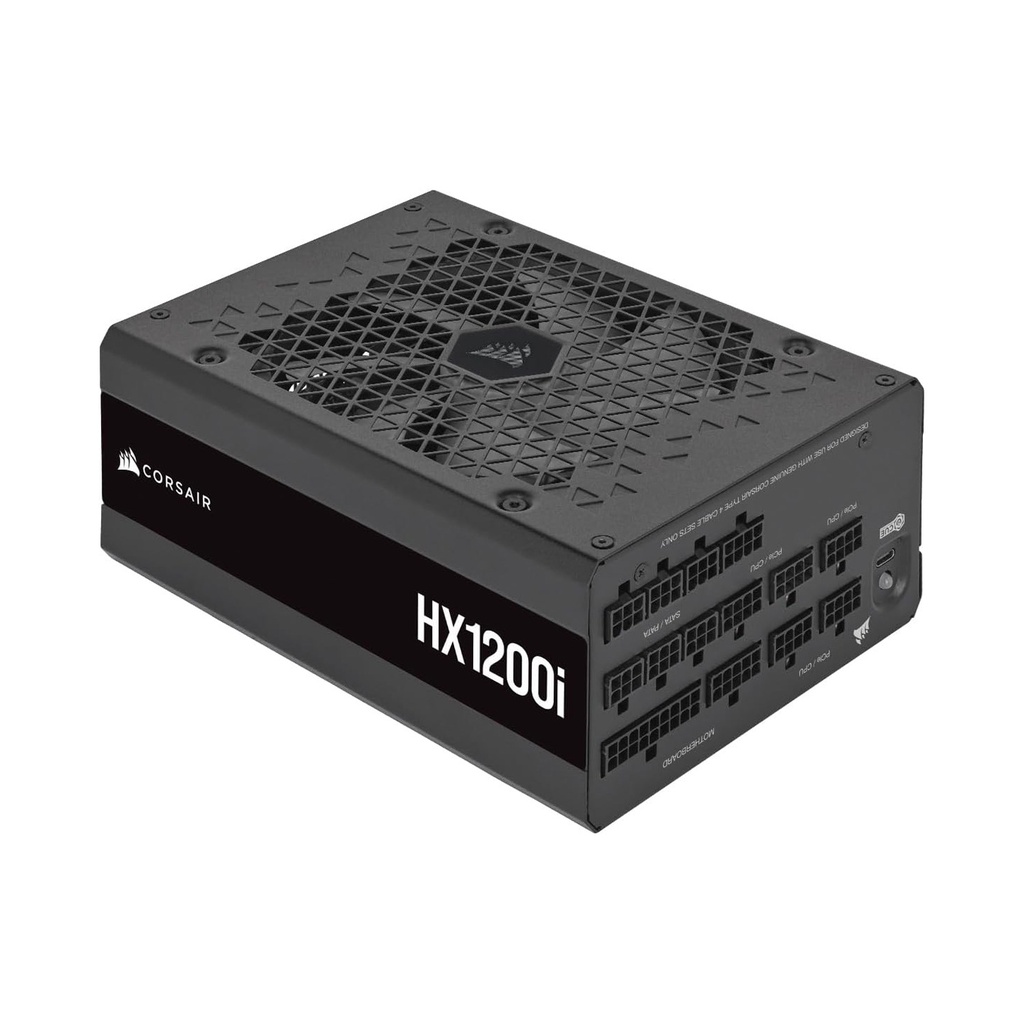 [NS027016] Corsair HX1200i Cybenetics PLATINUM High-Performance Fully Modular 1200W PCIe 5.0 ATX 3.0 Power Supply - Black