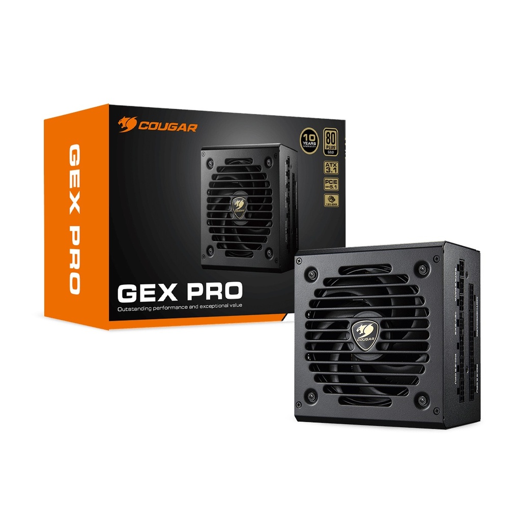 [NS029511] Cougar Gex Pro Out Standing Performance & Exceptional Value 80PLUS GOLD 850W Atx 3.1 Gold PCIE Gen 5.1 Power Supply
