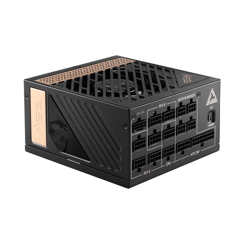 MSI MEG Ai1300P 80PLUS Platinum 1300W Cybenetic Platinum ATX 3.1 Ready PCIe 5.1 Ready Power Supply