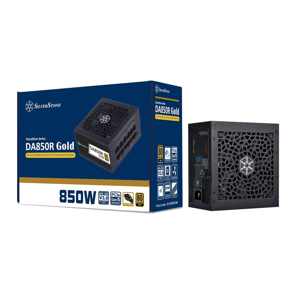 [NS015062] Silver Stone Decathlon Series DA850R 80Plus Gold ATX 3.0 & PCIe 5.0 Fully Modular 850W Power Supply