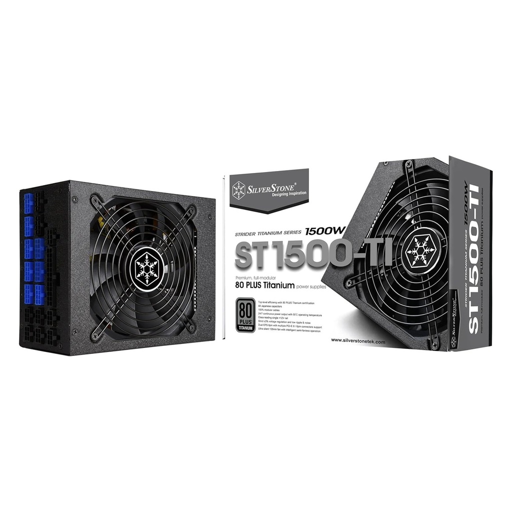 [NS028579] Silver Stone Strider Titanium Series ST1500 80Plus Titanium 1500W Full Modular Power Supply