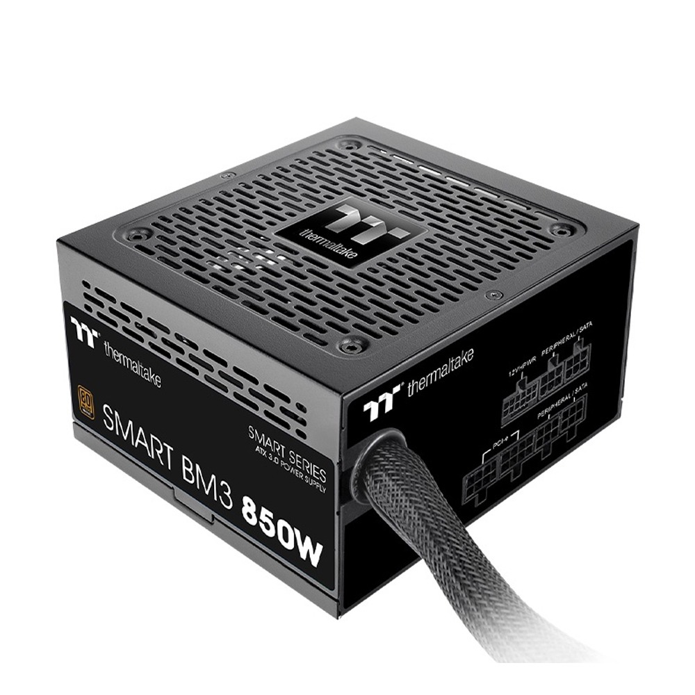 Thermaltake Smart BM3 80PLUS Bronze, Semi Modular, ATX 3.0, PCIe Gen 5, 850W Power Supply - Black