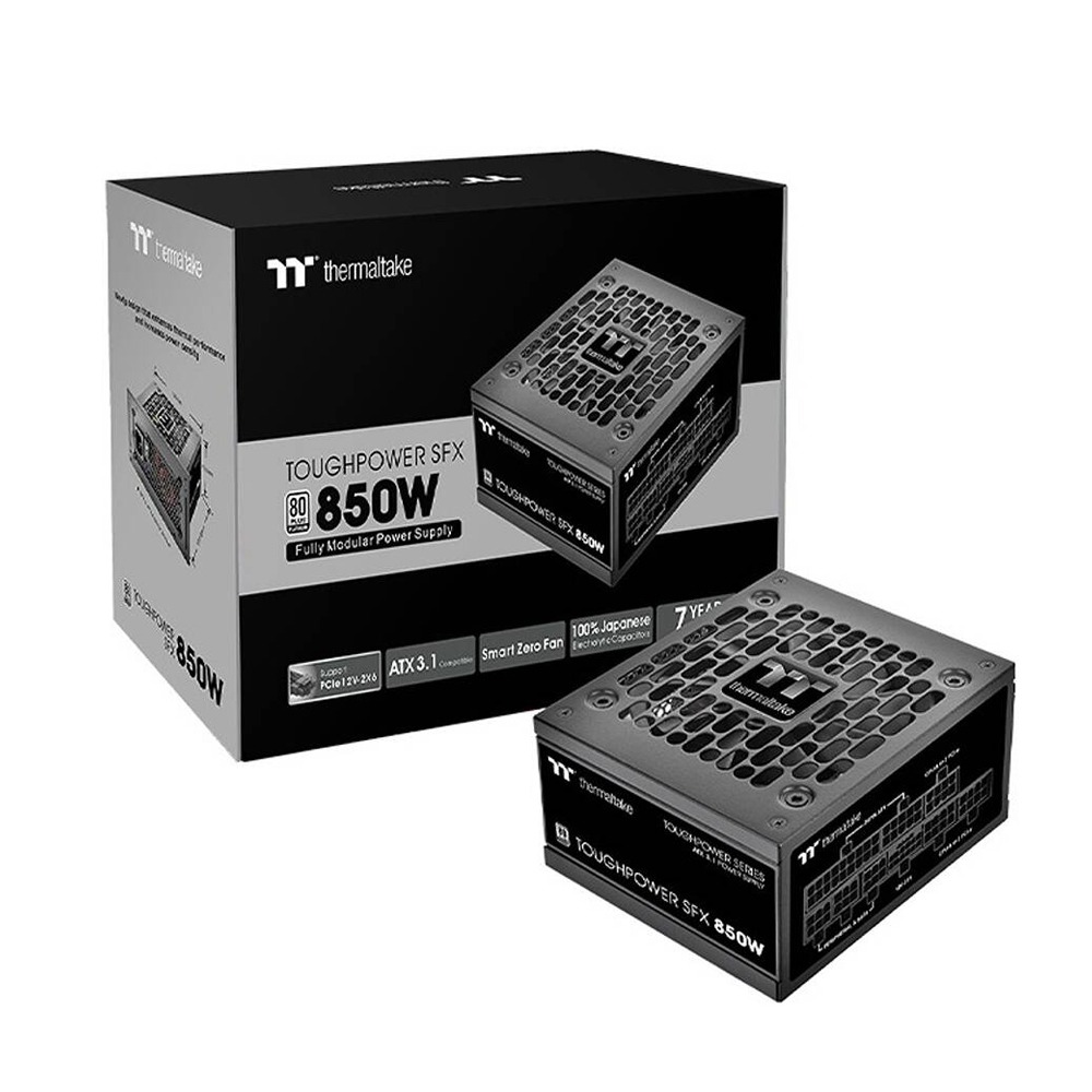 Thermaltake TOUGHPOWER SFX 80PLUS Platinum Fully Modular ATX 3.1 850W Power Supply