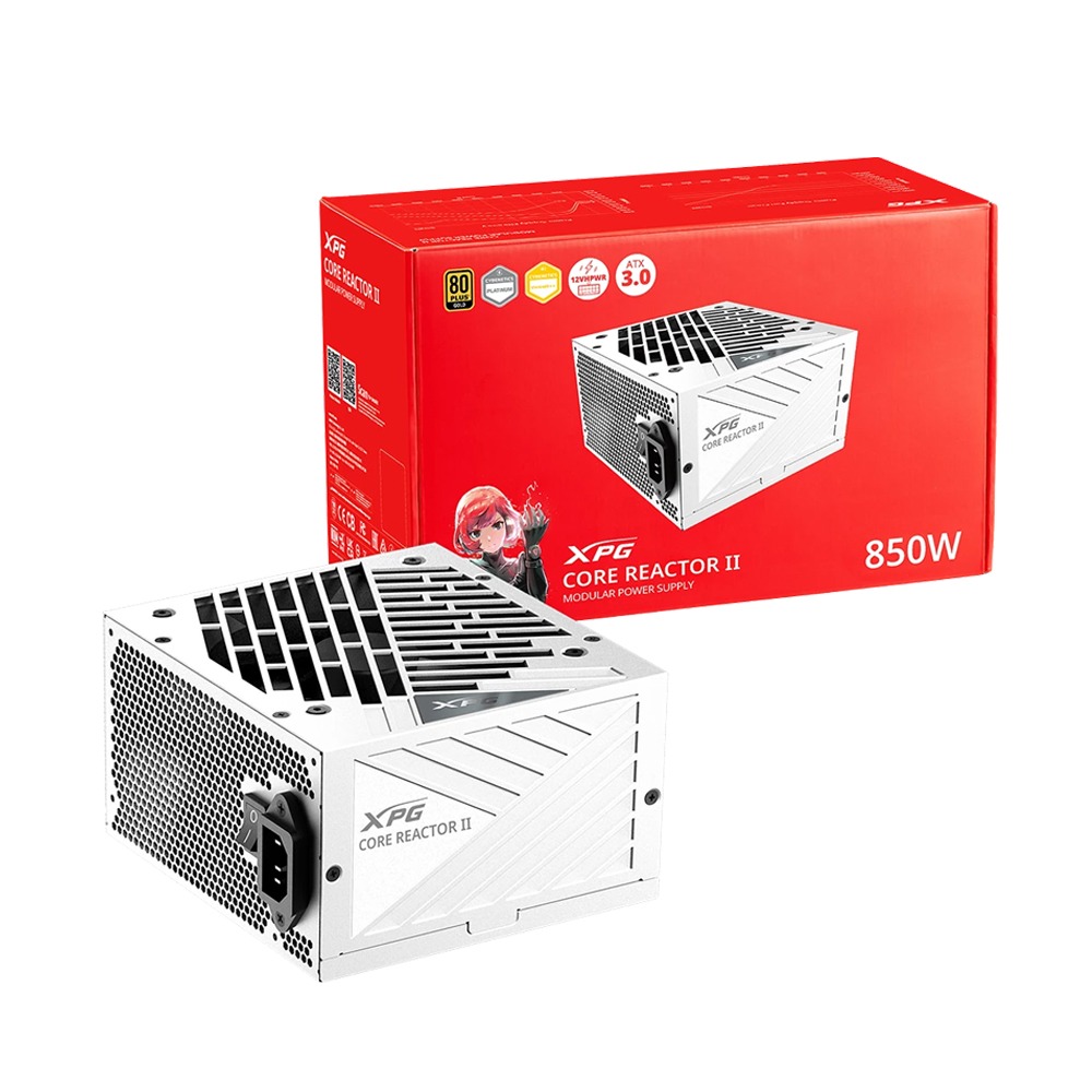 [NS027632] XPG Core Reactor II 850 80Plus Gold Modular ATX 3.0 850W Power Supply - White
