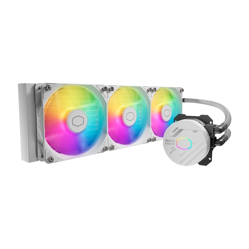 CoolerMaster MasterLiquid 360L Core ARGB CPU Liquid Cooler - White