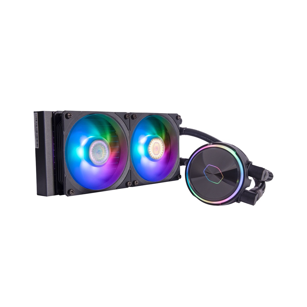 [NS010909] CoolerMaster MasterLiquid PL240 Flux ARGB CPU Liquid Cooler - Black