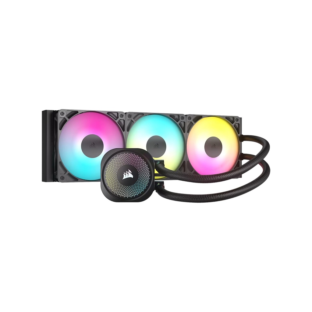 [NS030405] CORSAIR NAUTILUS 360 ARGB Liquid CPU Cooler with RS120 ARGB Fans - Black