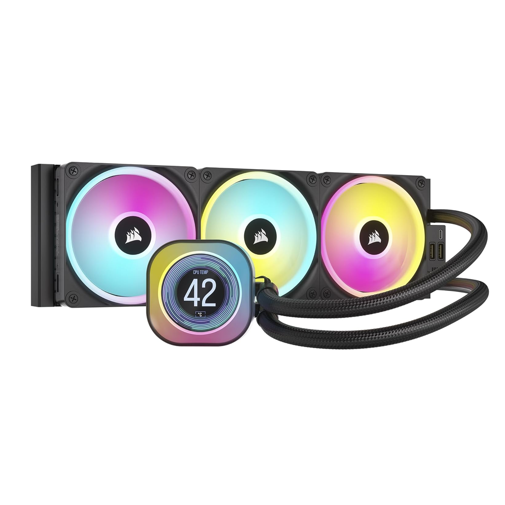 Corsair iCUE Link H150i LCD RGB Extreme Performance 360MM CPU Liquid Cooler - Black