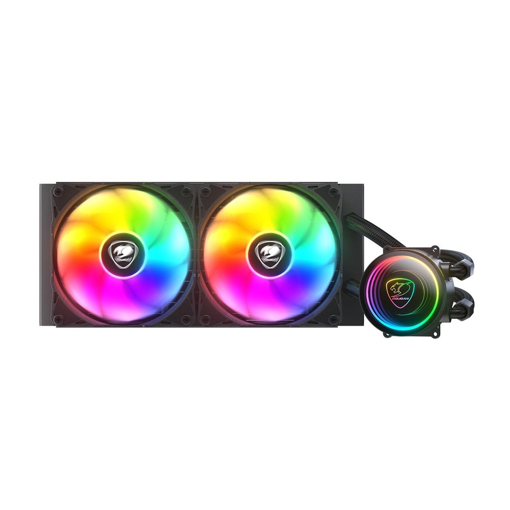 [NS029513] Cougar Poseidon Elite ARGB 240 All-In-One High Performance Liquid Cooler with Quiet Performance - Black