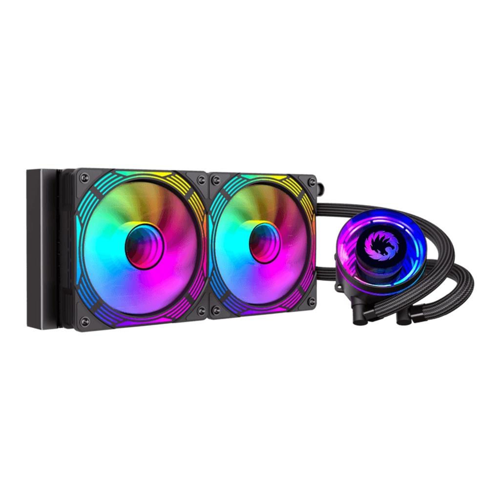 [NS026701] GameMax IceChill 240V 240MM ARGB CPU Liquid Cooler - Black