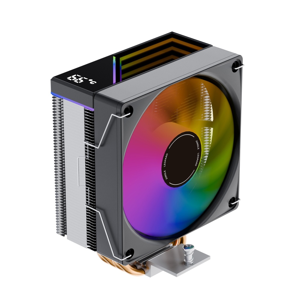 [NS030847] Jungle Leopard KF420-DGT CPU Cooler 120mm PC Fans (Infinity Mirror) - Black