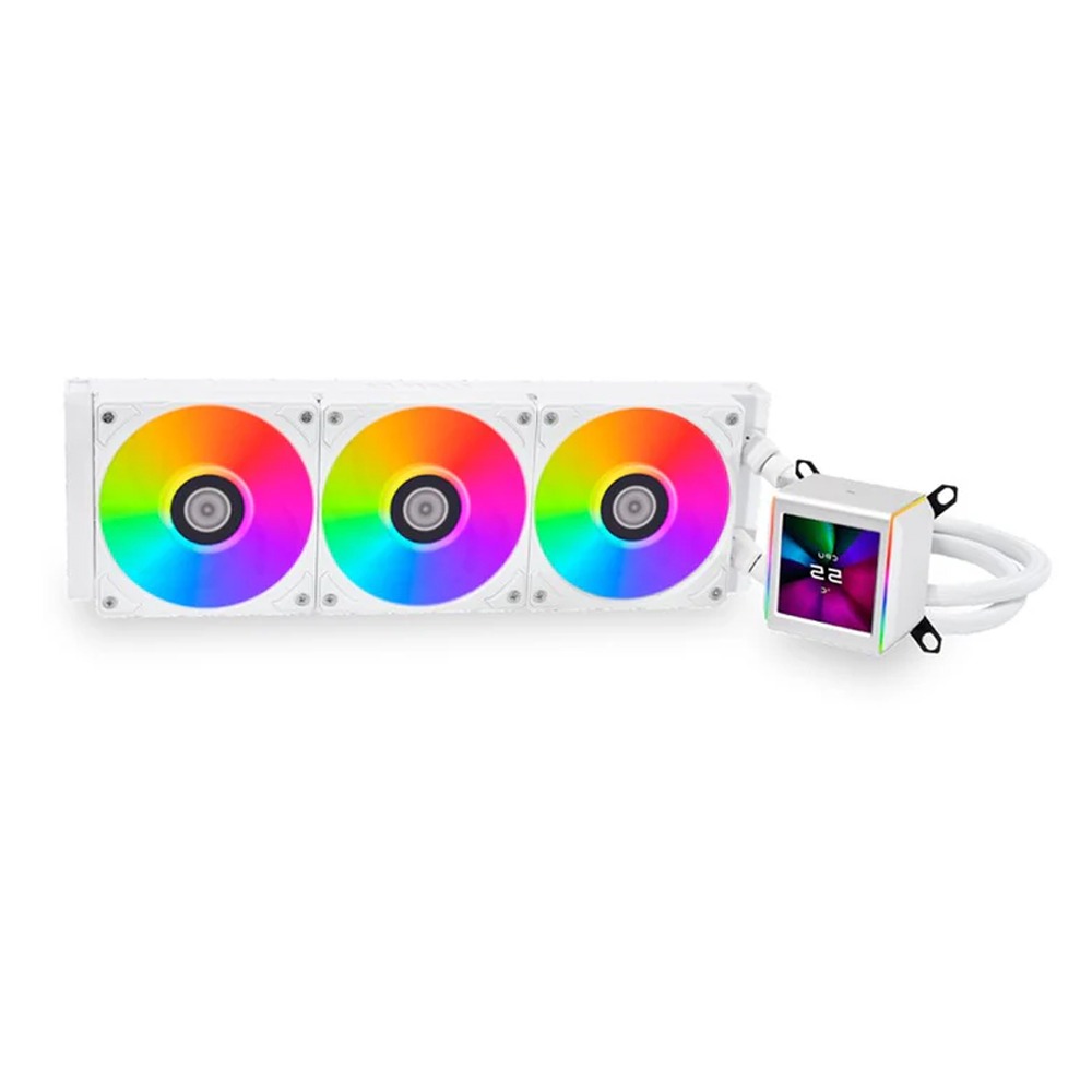 [NS016324] LIAN LI Galahad II LCD 360 ARGB All-in-One CPU Liquid Cooler- White
