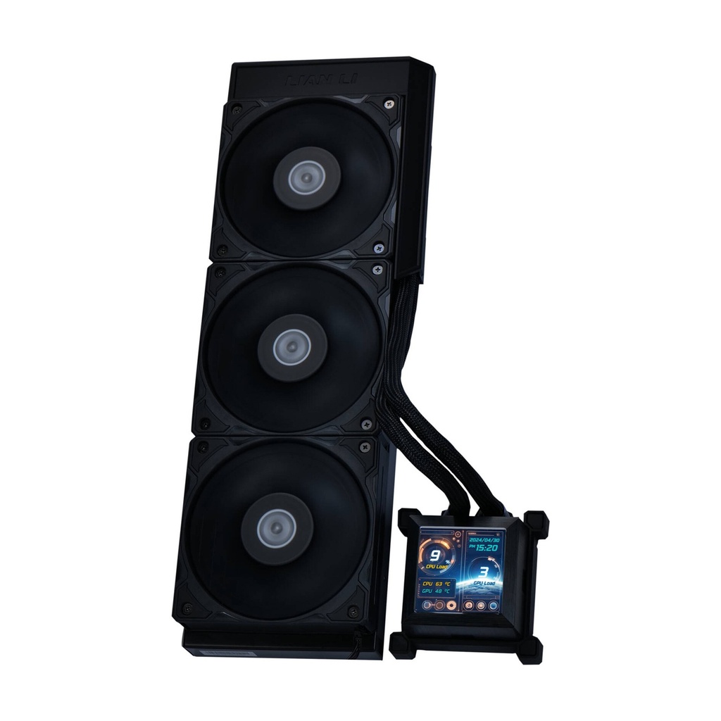 [NS030522] Lian Li Hydro-Shift LCD AIO 360mm Liquid CPU Cooler with 2.88" IPS LCD Screen - Black