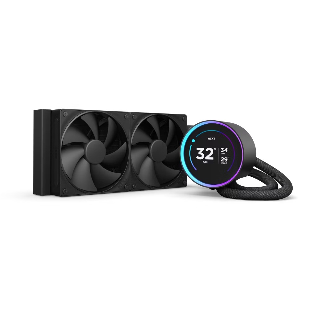 NZXT KRAKEN ELITE 240 - 240mm AIO Liquid Cooler with LCD Display - Black