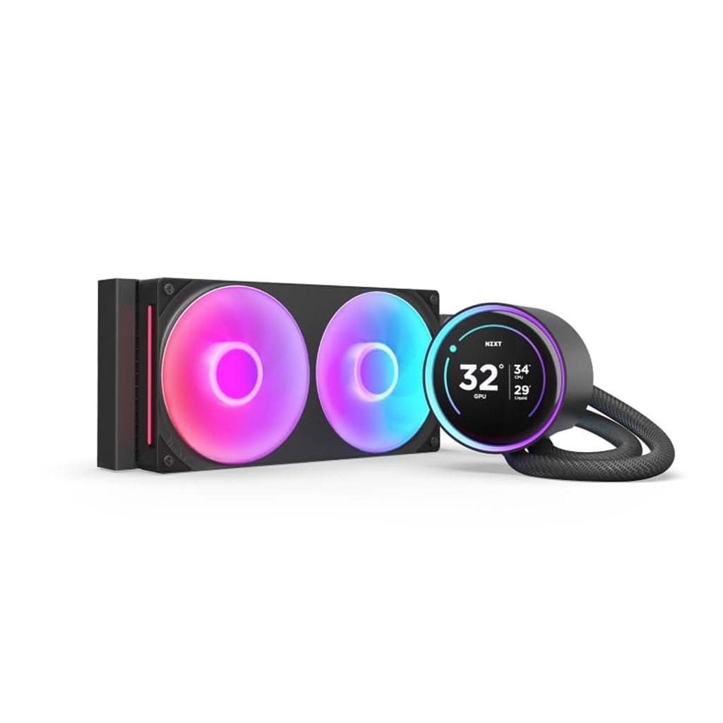 [NS031235] NZXT Kraken Elite 240 RGB 2024 - AIO CPU Liquid Cooler - 240mm Radiator - F240 RGB Core Fan - Customizable 2.72" IPS LCD - NZXT Turbine Pump - AMD® AM5, AM4 - Intel® LGA 1851/1700, 1200/115X - Black