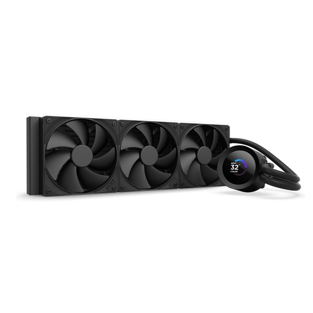 NZXT Kraken Plus 360 RGB 360mm Liquid Cooler With 1.54" LCD Display - Black