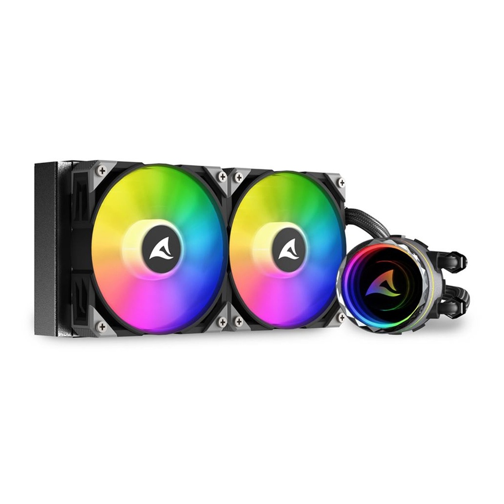 Sharkoon S80 240MM Radiator All-In-One Water Cooling With Addressable RGB illumination Liquid Cooler