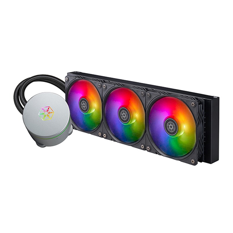 [NS015065] Silver Stone Icemyst 360 Premium ARGB CPU Liquid Cooler, Intel LGA1700 & AMD AM5 Socket Compatible - Black